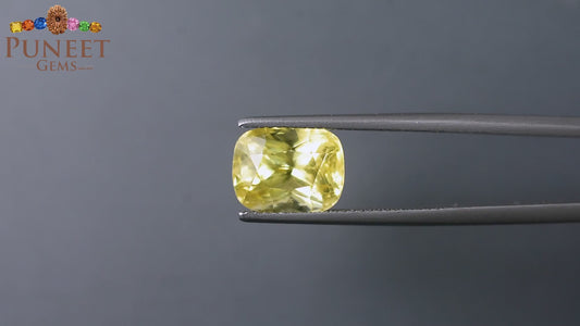 Natural Yellow Sapphire (Pukhraj) 6.27 CT - Certified