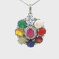 Natural Navratan Silver Pendant – Nine Gems, One Powerful Symbol