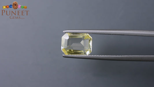 Natural Yellow Sapphire (Pukhraj) 3.34 Ct – Certified Premium Gemstone