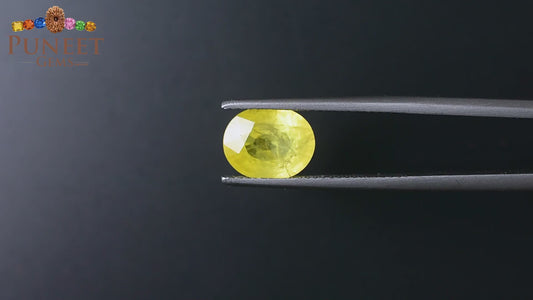 Natural Bangkok Yellow Sapphire (Pukhraj) 3.66 Ct – Certified Gemstone