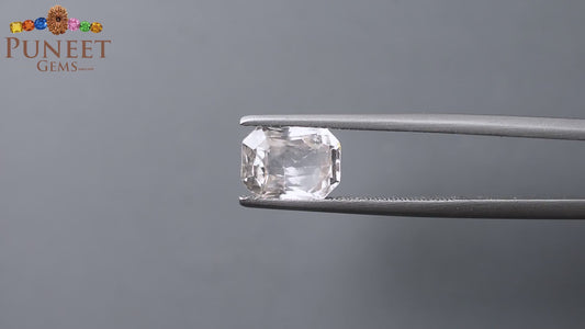 Natural White Sapphire 3.06 Ct – Certified Gemstone