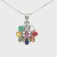 Natural Navratan Silver Pendant – Nine Gems, One Powerful Symbol