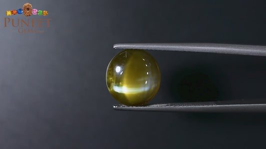 Natural Cat's Eye (Lehsunia) 11.52 Ct – Certified Premium Gemstone