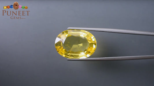 Natural Yellow Sapphire (Pukhraj) 25.51 Ct – Premium Gemstone