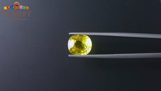 Natural Bangkok Yellow Sapphire (Pukhraj) 4.78 Ct – Certified Gemstone