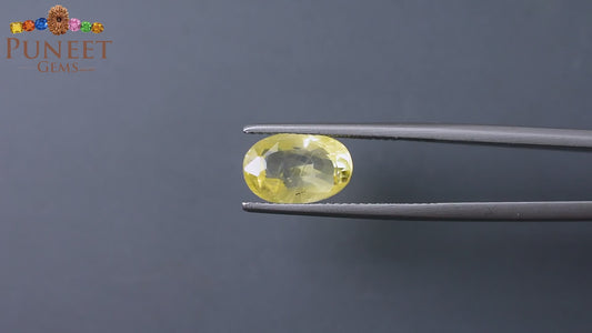 Natural Yellow Sapphire (Pukhraj) 4.76 CT - Certified