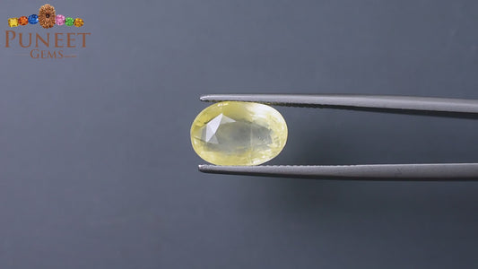 Natural Yellow Sapphire (Pukhraj) 6.67 CT - Certified