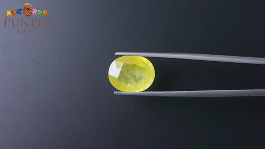 Natural Bangkok Yellow Sapphire (Pukhraj) 7.87 Ct – Certified Gemstone