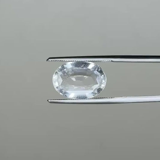 Natural White Topaz 7.29 Ct – Certified Gemstone