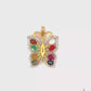 Natural Navratan Silver Pendant – 925 Sterling Silver with 9 Sacred Gemstones