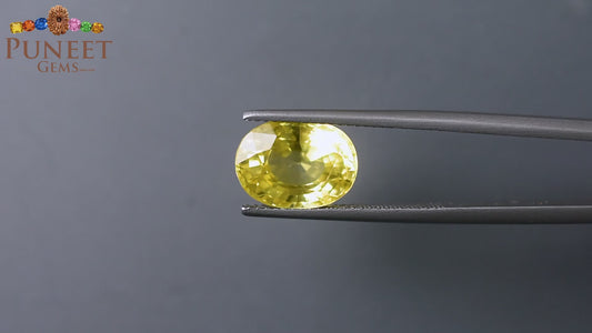 Natural Yellow Sapphire (Pukhraj) 6.90 CT - Certified