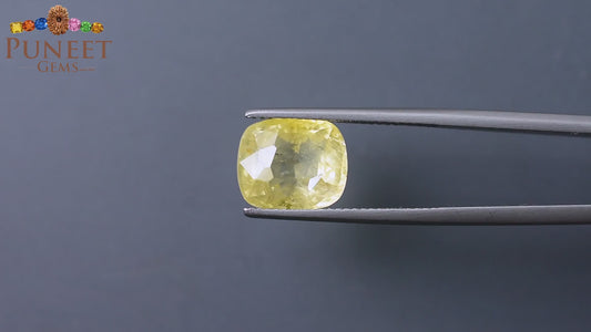 Natural Yellow Sapphire (Pukhraj) 7.82 CT - Certified