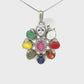 Natural Navratan Silver Pendant – Nine Gems, One Powerful Symbol