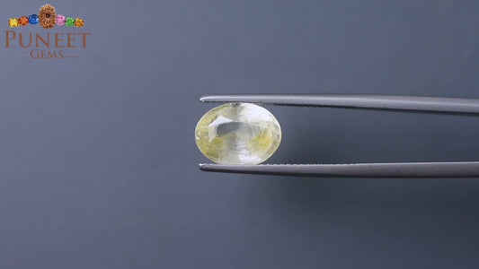 Natural Yellow Sapphire (Pukhraj) 5.02 CT - Certified