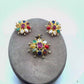 Natural Navratan Silver Pendant Set – 925 Sterling Silver with 9 Sacred Gemstones (Pendant + Earrings)