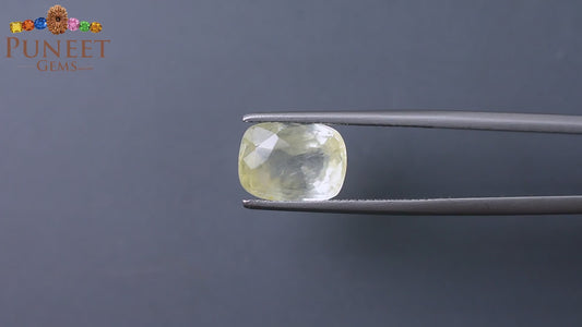 Natural Yellow Sapphire (Pukhraj) 5.72 CT - Certified