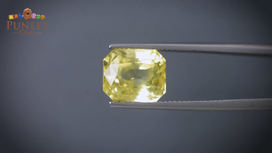 Natural Yellow Sapphire (Pukhraj) 8.81 CT - Certified