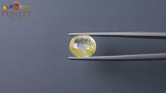 Natural Yellow Sapphire (Pukhraj) 4.72 CT - Certified