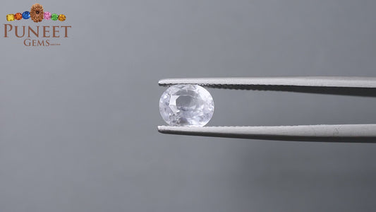 Natural White Sapphire 2.63 Ct – Certified Gemstone