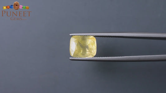 Natural Yellow Sapphire (Pukhraj) 5.93 CT - Certified