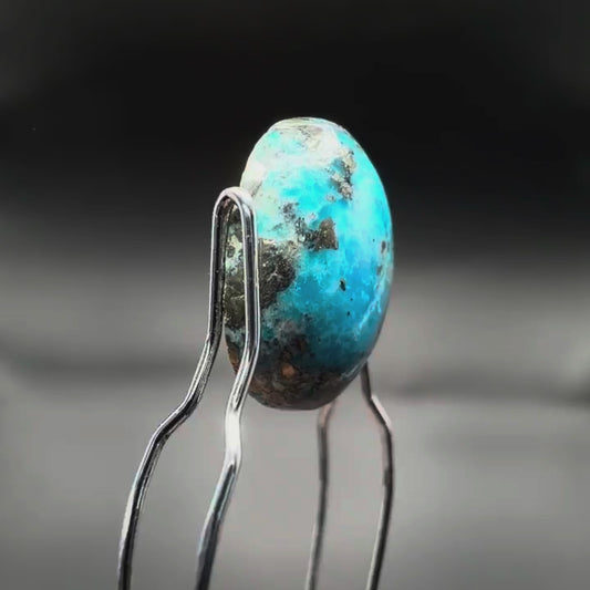 Natural Firoza (Turquoise) 6.16 CT – Certified Gemstone