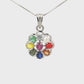 Natural Navratan Silver Pendant – Nine Gems, One Powerful Symbol