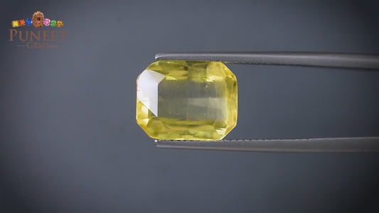 Natural Yellow Sapphire (Pukhraj) 10.59 CT - Certified