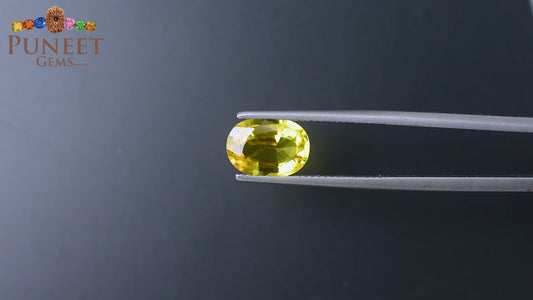 Natural Bangkok Yellow Sapphire (Pukhraj) 3.57 Ct – Certified Gemstone