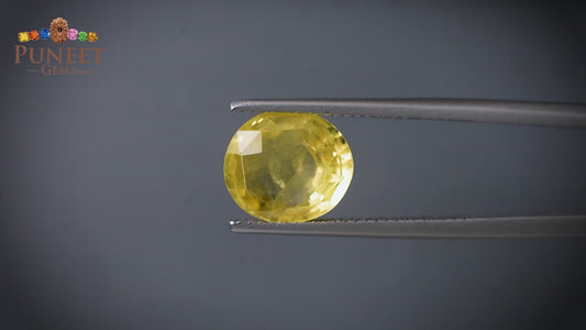 Natural Yellow Sapphire (Pukhraj) 4.57 CT - Certified