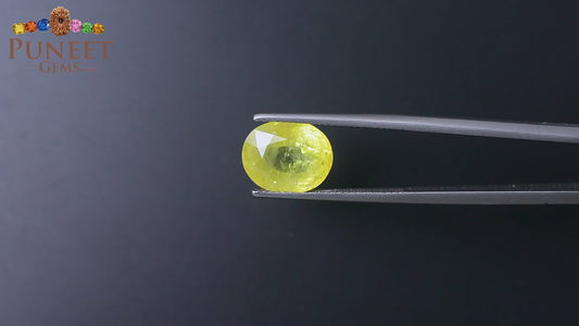 Natural Bangkok Yellow Sapphire (Pukhraj) 7.40 Ct – Certified Gemstone