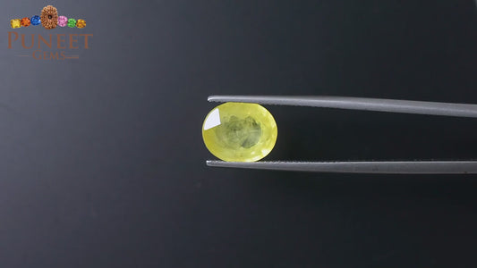 Natural Bangkok Yellow Sapphire (Pukhraj) 5.10 Ct – Certified Gemstone
