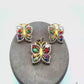 Natural Navratan Silver Pendant Set – 925 Sterling Silver with 9 Sacred Gemstones (Pendant + Earrings)