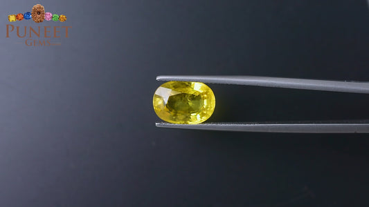 Natural Bangkok Yellow Sapphire (Pukhraj) 5.97 Ct – Certified Gemstone