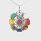 Natural Navratan Silver Pendant – Nine Gems, One Powerful Symbol