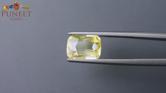 Natural Yellow Sapphire (Pukhraj) 3.71 Ct – Certified Premium Gemstone
