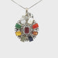 Natural Navratan Silver Pendant – Nine Gems, One Powerful Symbol