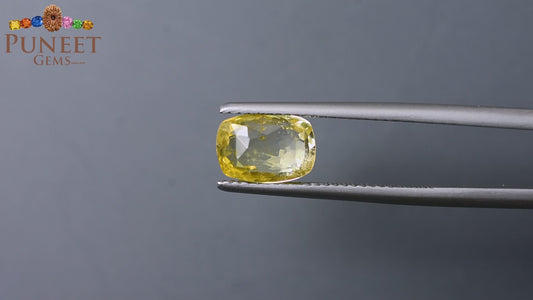 Natural Yellow Sapphire (Pukhraj) 3.55 Ct – Certified Premium Gemstone