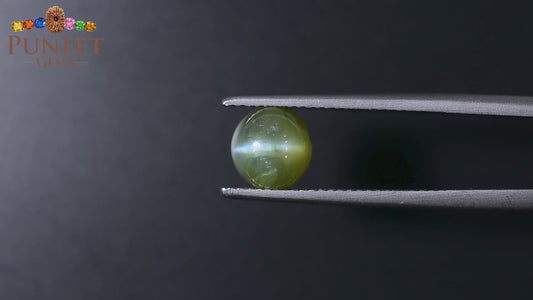Natural Cat's Eye (Lehsunia) 3.39 Ct – Certified Premium Gemstone