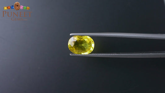 Natural Bangkok Yellow Sapphire (Pukhraj) 4.68 Ct – Certified Gemstone