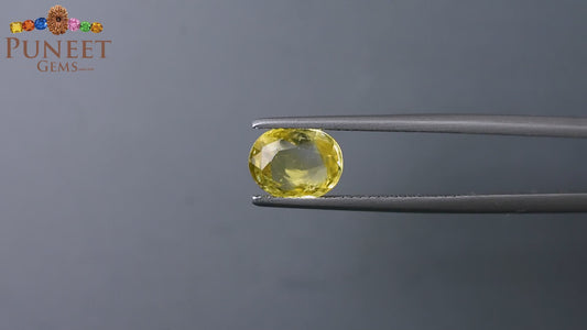 Natural Yellow Sapphire (Pukhraj) 2.49 CT - Certified
