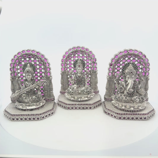 Silver Lakshmi Ganesh Saraswati – 316 GM