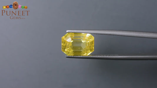 Natural Yellow Sapphire (Pukhraj) 11.15 CT - Certified