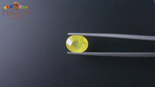 Natural Bangkok Yellow Sapphire (Pukhraj) 4.42 Ct – Certified Gemstone