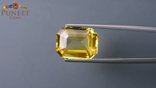Natural Yellow Sapphire (Pukhraj) 11.59 Ct – Certified Premium Gemstone