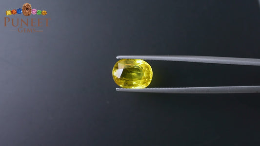 Natural Bangkok Yellow Sapphire (Pukhraj) 5.14 Ct – Certified Gemstone