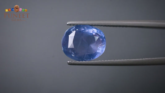 Natural Blue Sapphire (Neelam) 7.08 Ct – Certified