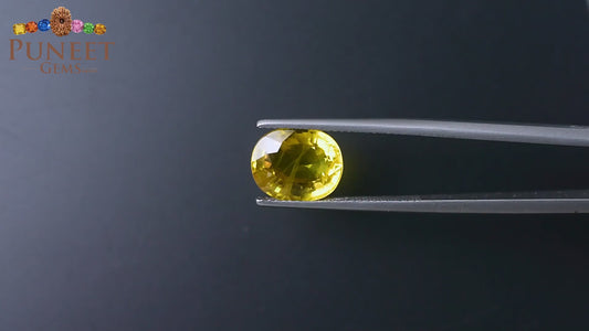 Natural Bangkok Yellow Sapphire (Pukhraj) 5.71 Ct – Certified Gemstone