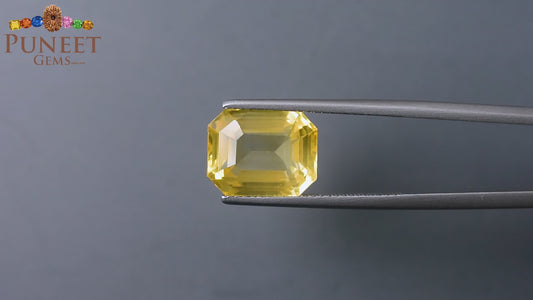 Natural Yellow Sapphire (Pukhraj) 9.67 CT - Certified