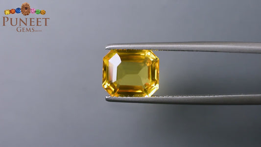 Natural Yellow Sapphire (Pukhraj) 5.64 CT - Certified