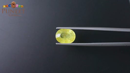Natural Bangkok Yellow Sapphire (Pukhraj) 4.60 Ct – Certified Gemstone